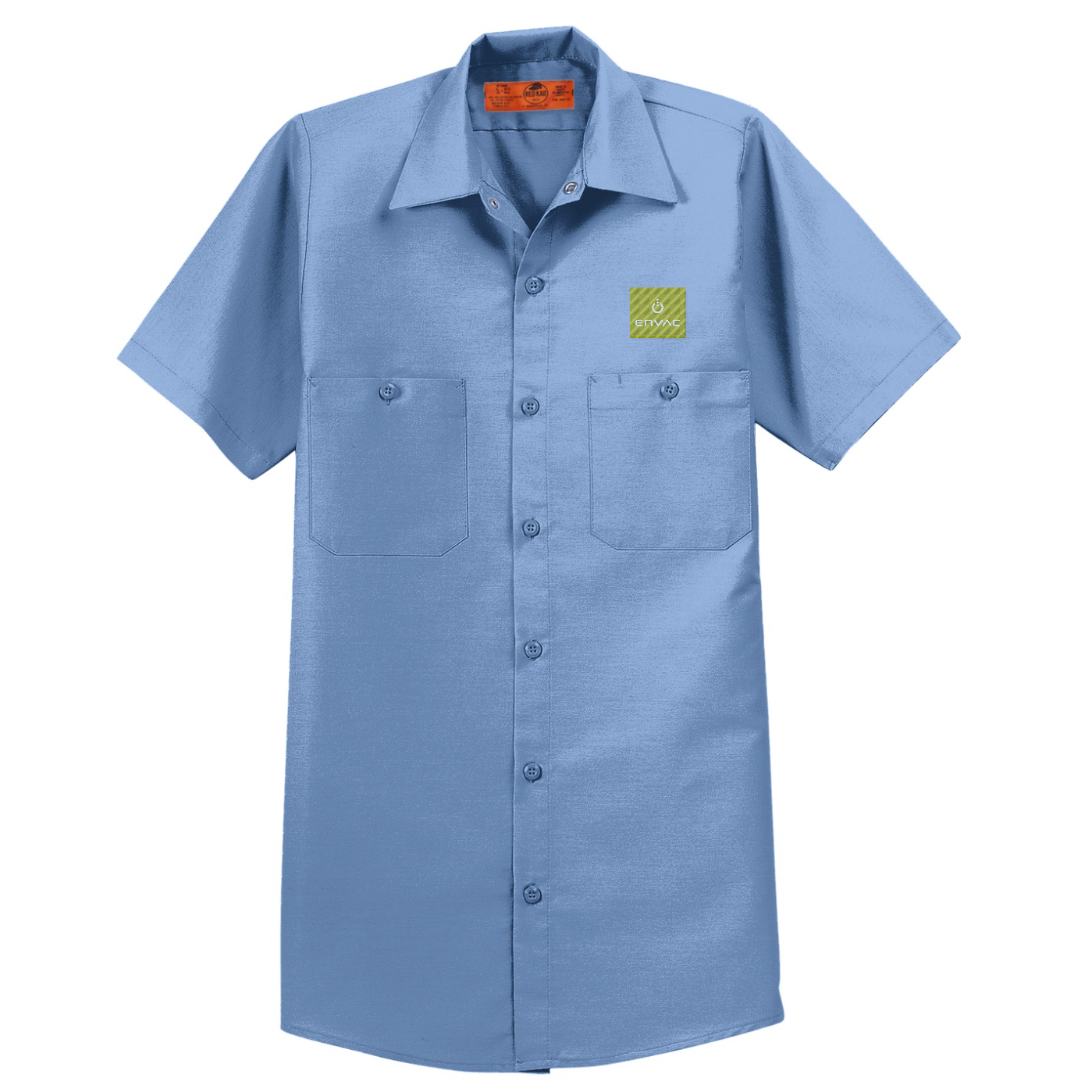 Red Kap Long Size Short Sleeve Industrial Work Shirt — Petrol Blue