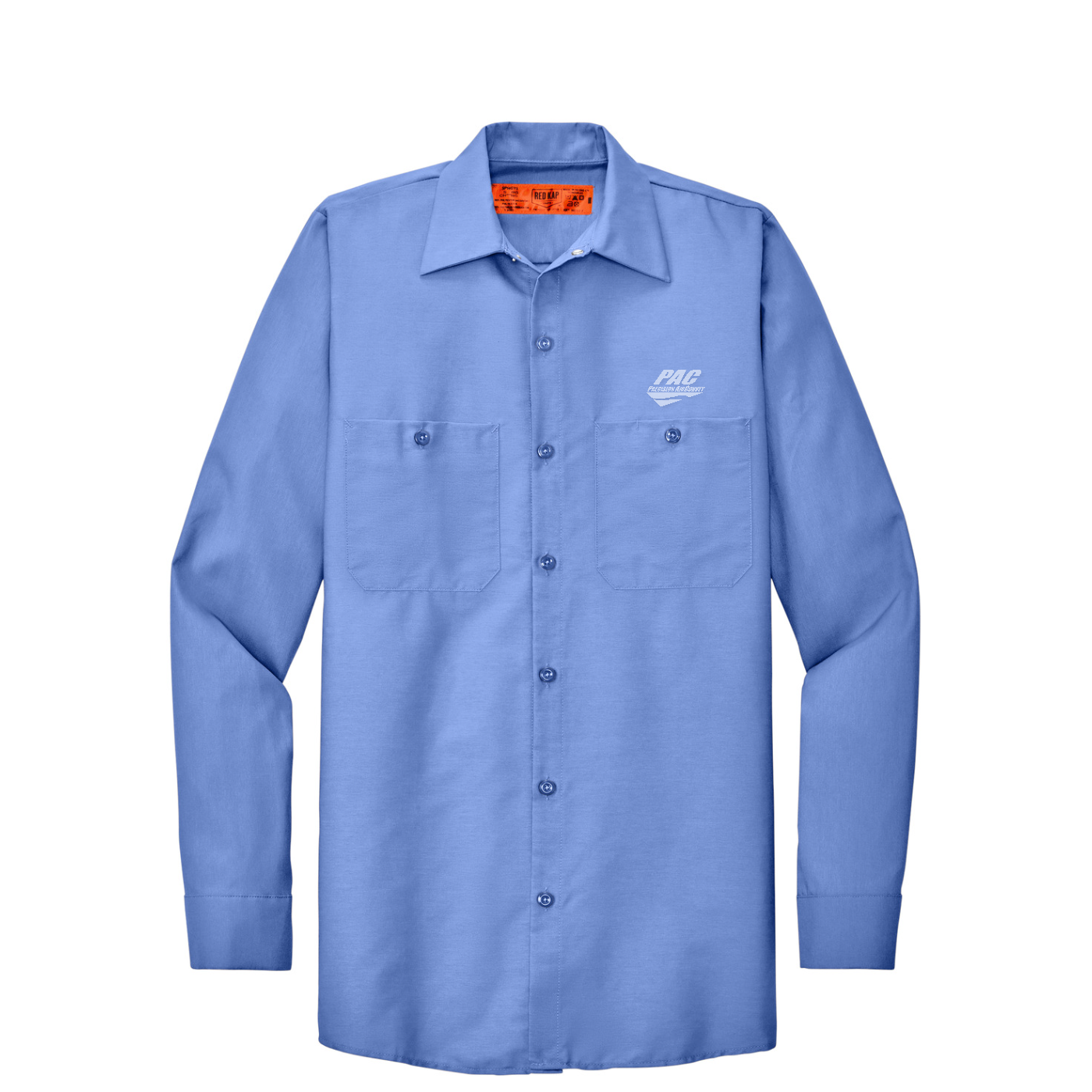 Red Kap Long Size Long Sleeve Industrial Work Shirt — Petrol Blue