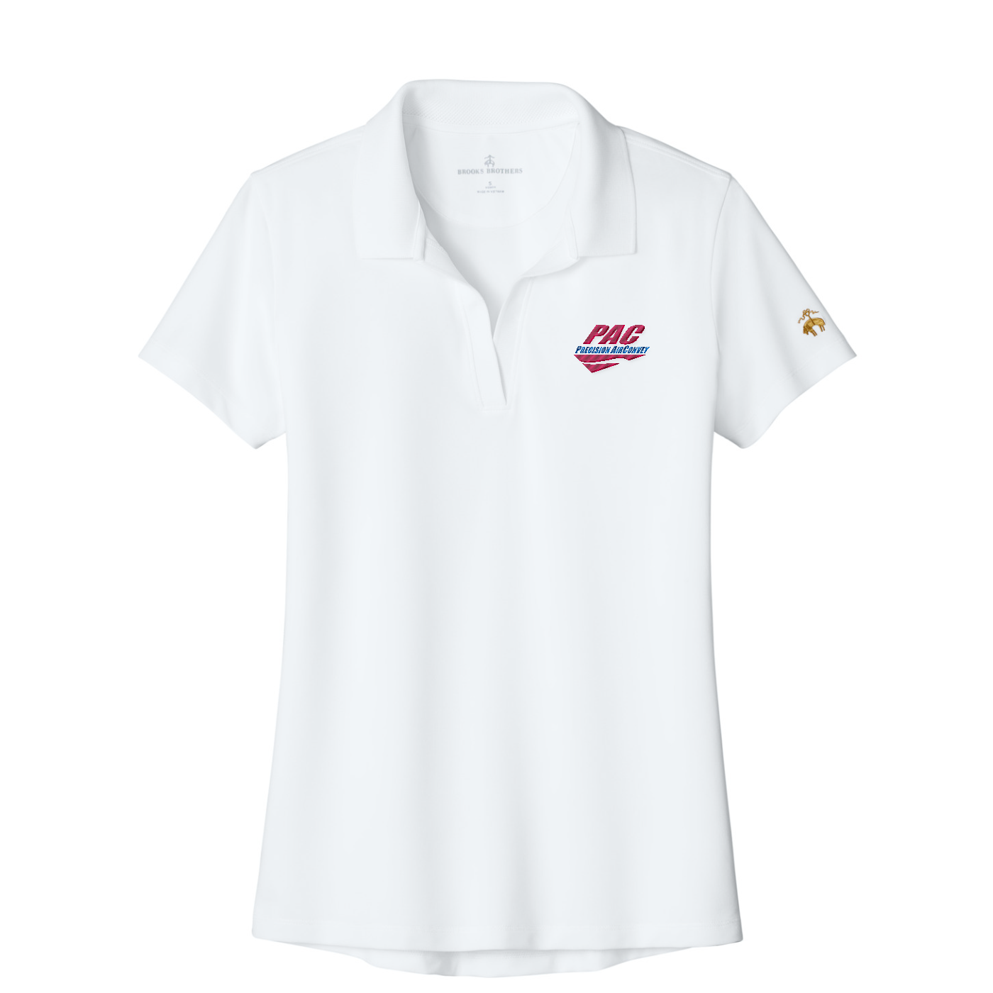 Brooks Brothers Women's Mesh Pique Performance Polo - PAC — White