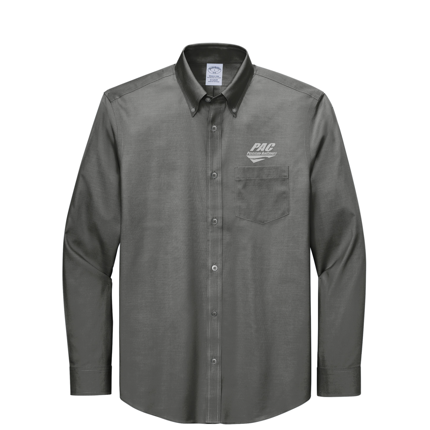 Brooks Brothers Wrinkle-Free Stretch Pinpoint Shirt — Deep Black