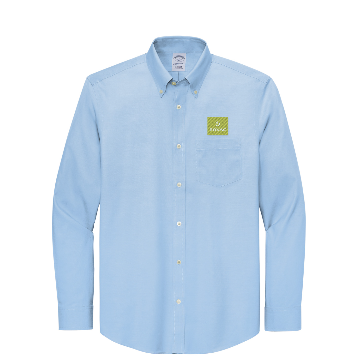 Brooks Brothers Wrinkle-Free Stretch Pinpoint Shirt — Newport Blue