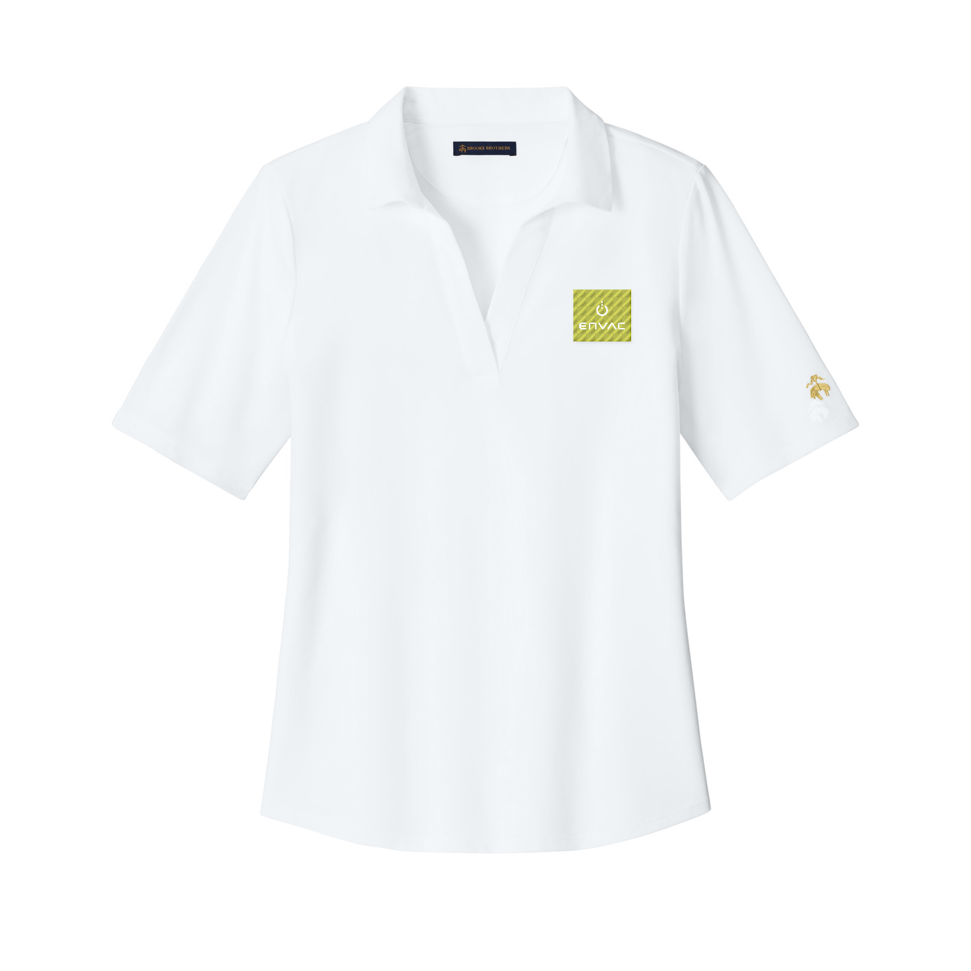 Brooks Brothers Women's Pinpoint Pique Polo - Envac — White