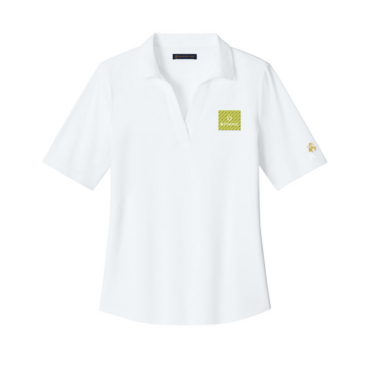 Brooks Brothers Women's Pinpoint Pique Polo - Envac — White