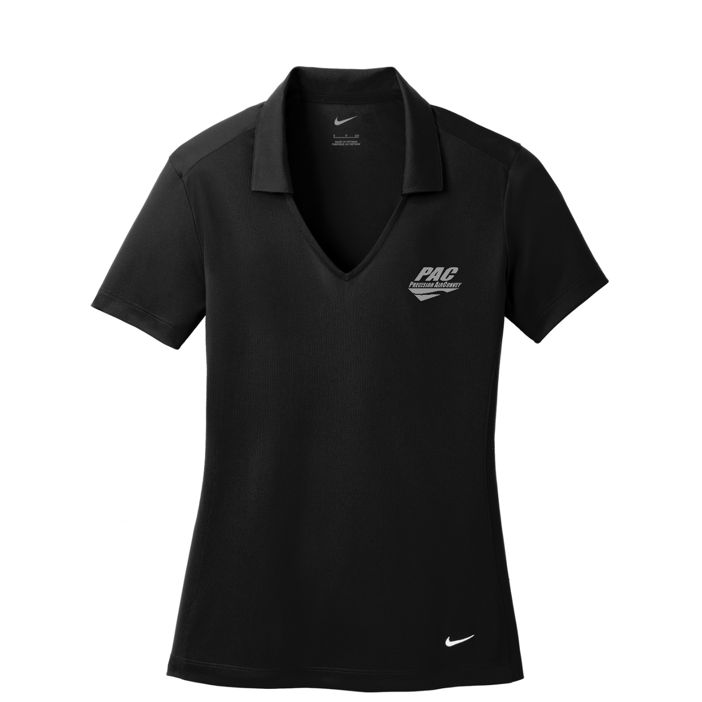 Nike Women's Dri-FIT Vertical Mesh Polo - PAC — Black