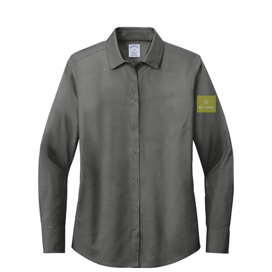 Brooks Brothers Women's Wrinkle-Free Stretch Pinpoint Shirt — Deep Black