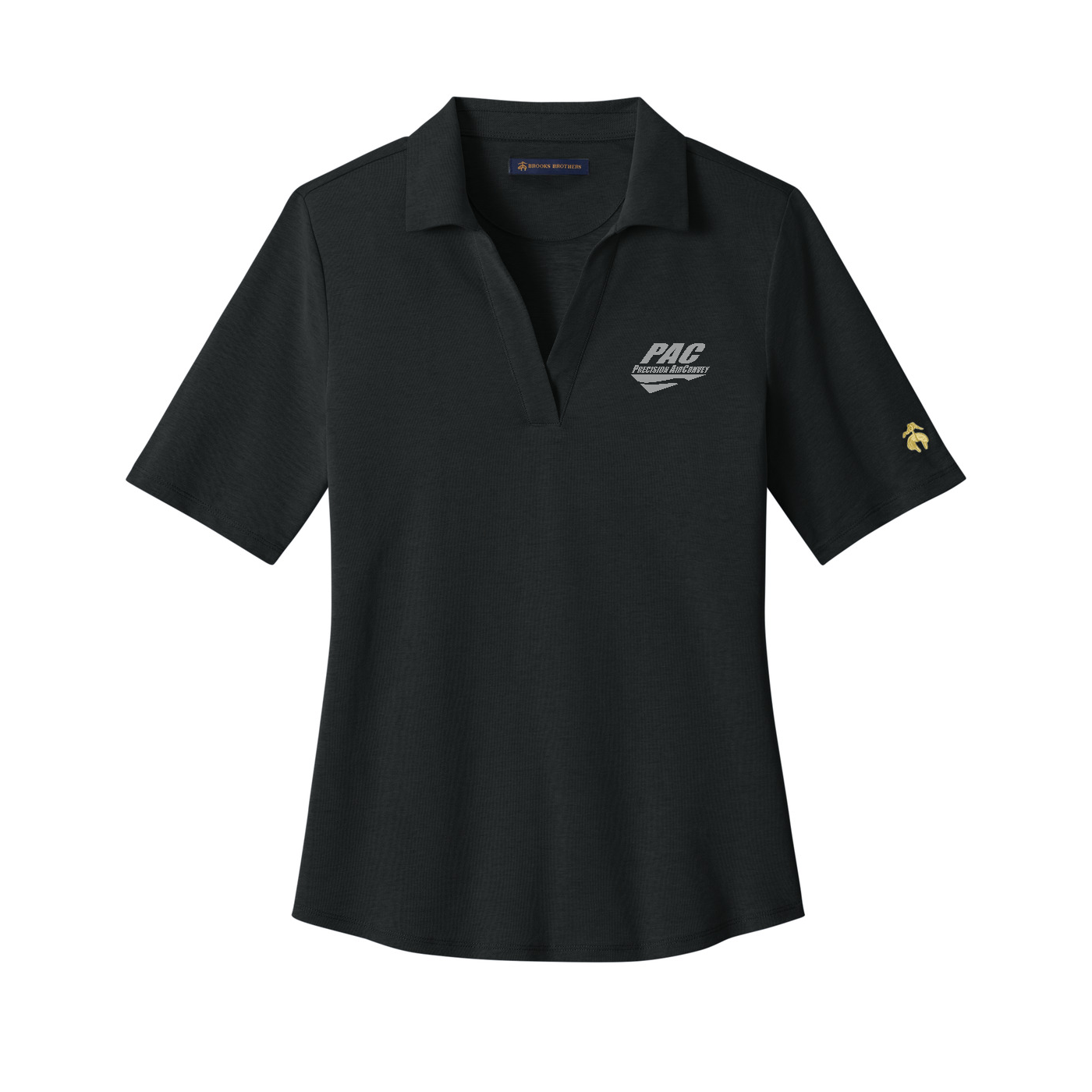 Brooks Brothers Women's Pinpoint Pique Polo - PAC — Deep Black