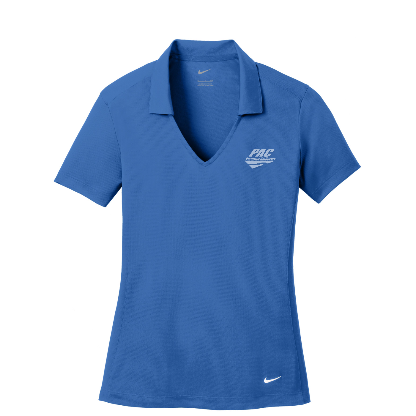Nike Women's Dri-FIT Vertical Mesh Polo - PAC — Gym Blue