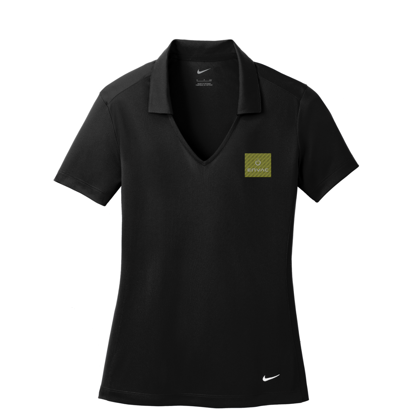 Nike Women's Dri-FIT Vertical Mesh Polo - Envac — Black