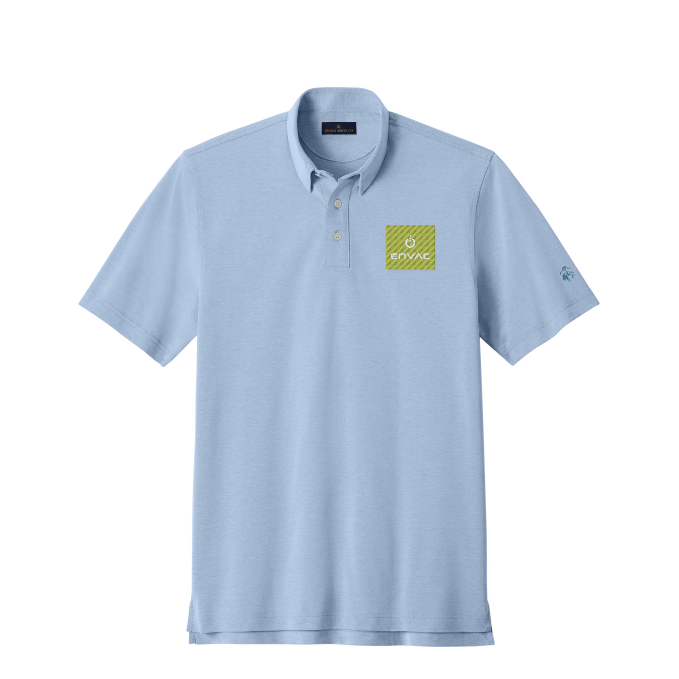 Brooks Brothers Pinpoint Pique Dress Polo - Envac — Newport Blue End On End