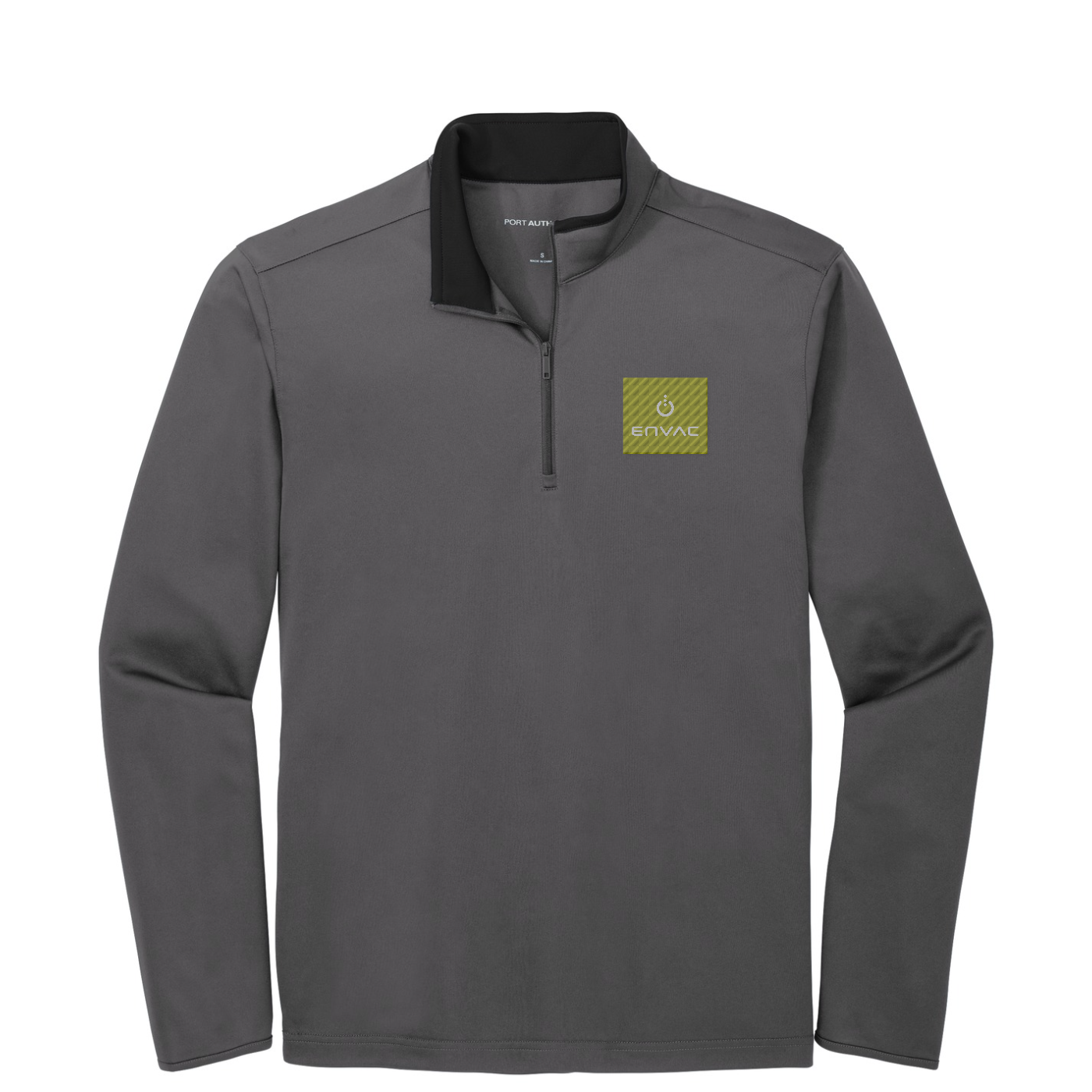 Port Authority  Silk Touch  Performance 1/4-Zip — Steel Grey/ Black