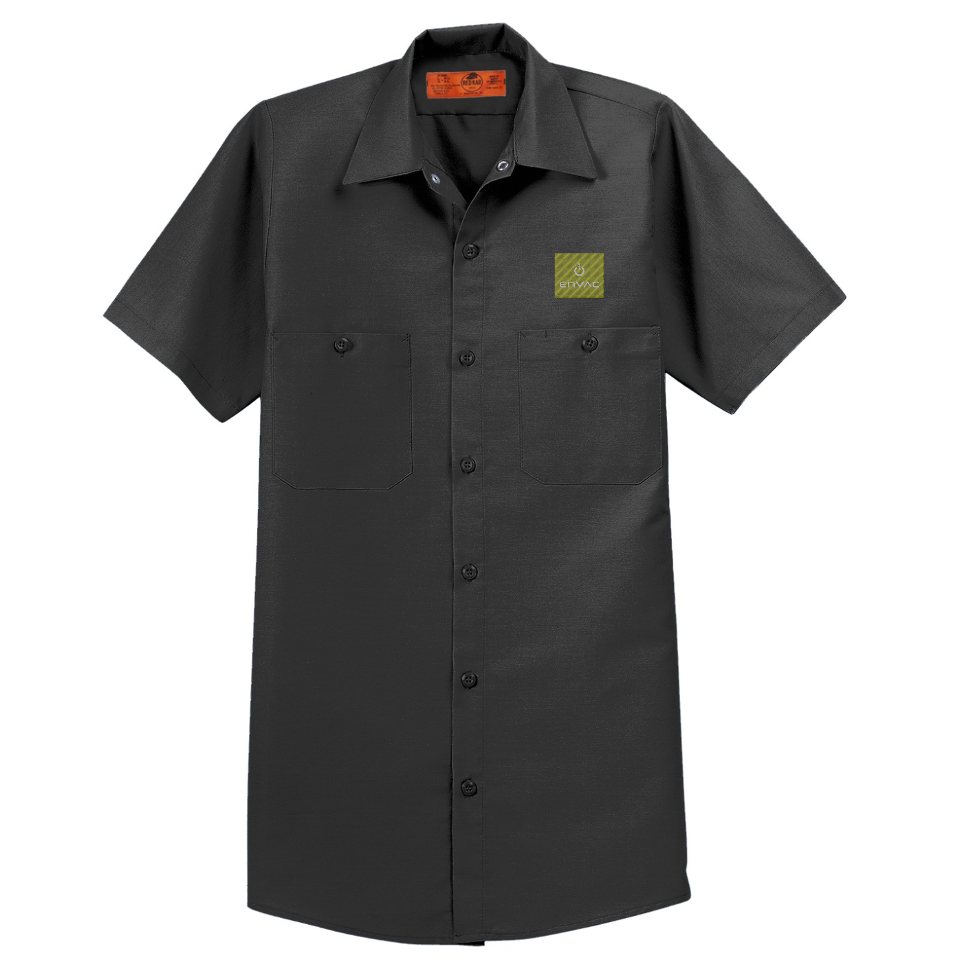 Red Kap Long Size  Short Sleeve Industrial Work Shirt — Charcoal