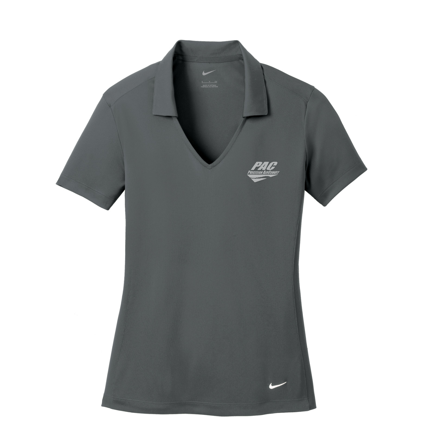 Nike Women's Dri-FIT Vertical Mesh Polo - PAC — Anthracite
