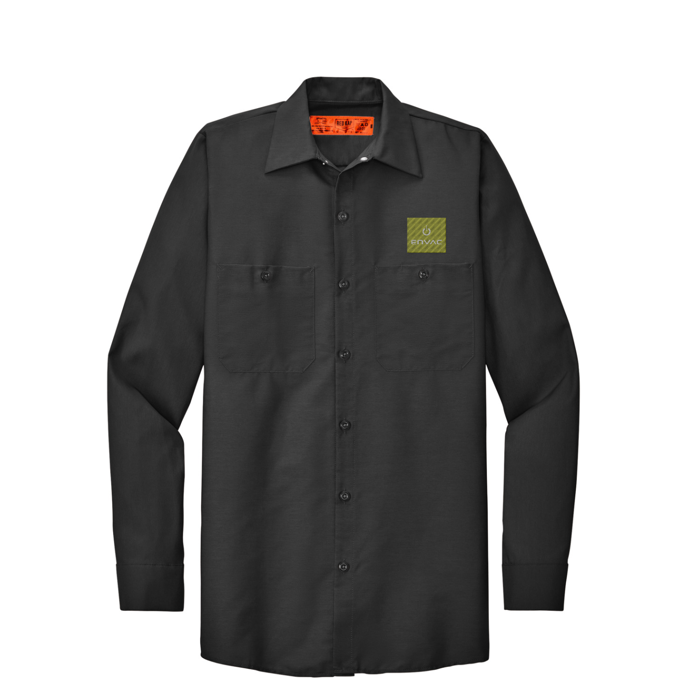 Red Kap Long Size  Long Sleeve Industrial Work Shirt — Charcoal