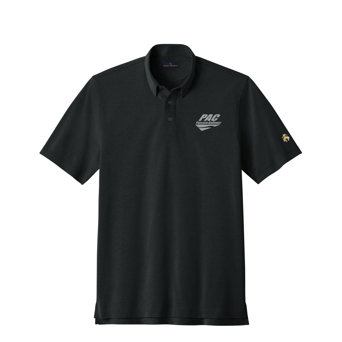 Brooks Brothers Pinpoint Pique Dress Polo - PAC — Deep Black