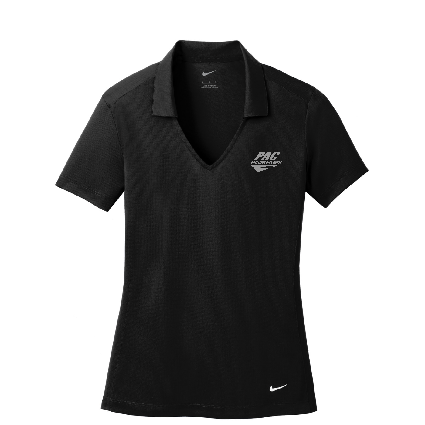 Nike Women's Dri-FIT Vertical Mesh Polo - PAC — Black
