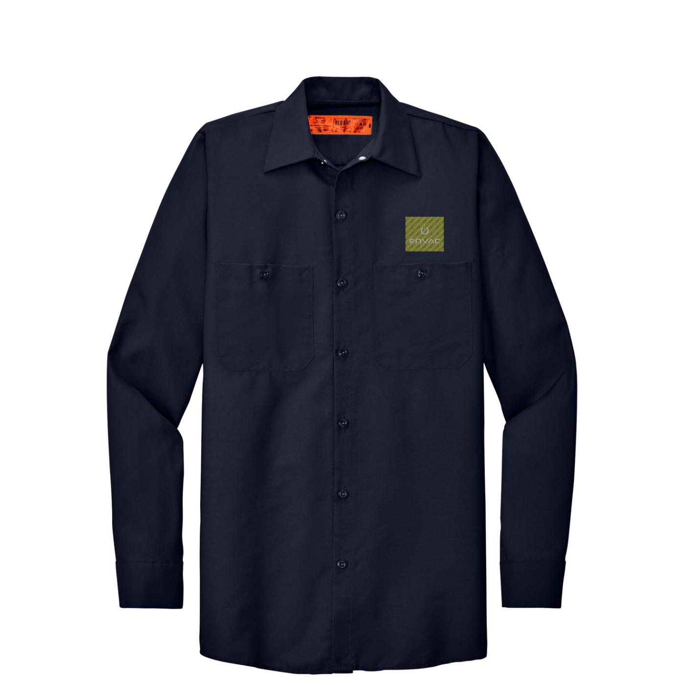 Red Kap Long Size  Long Sleeve Industrial Work Shirt — Navy