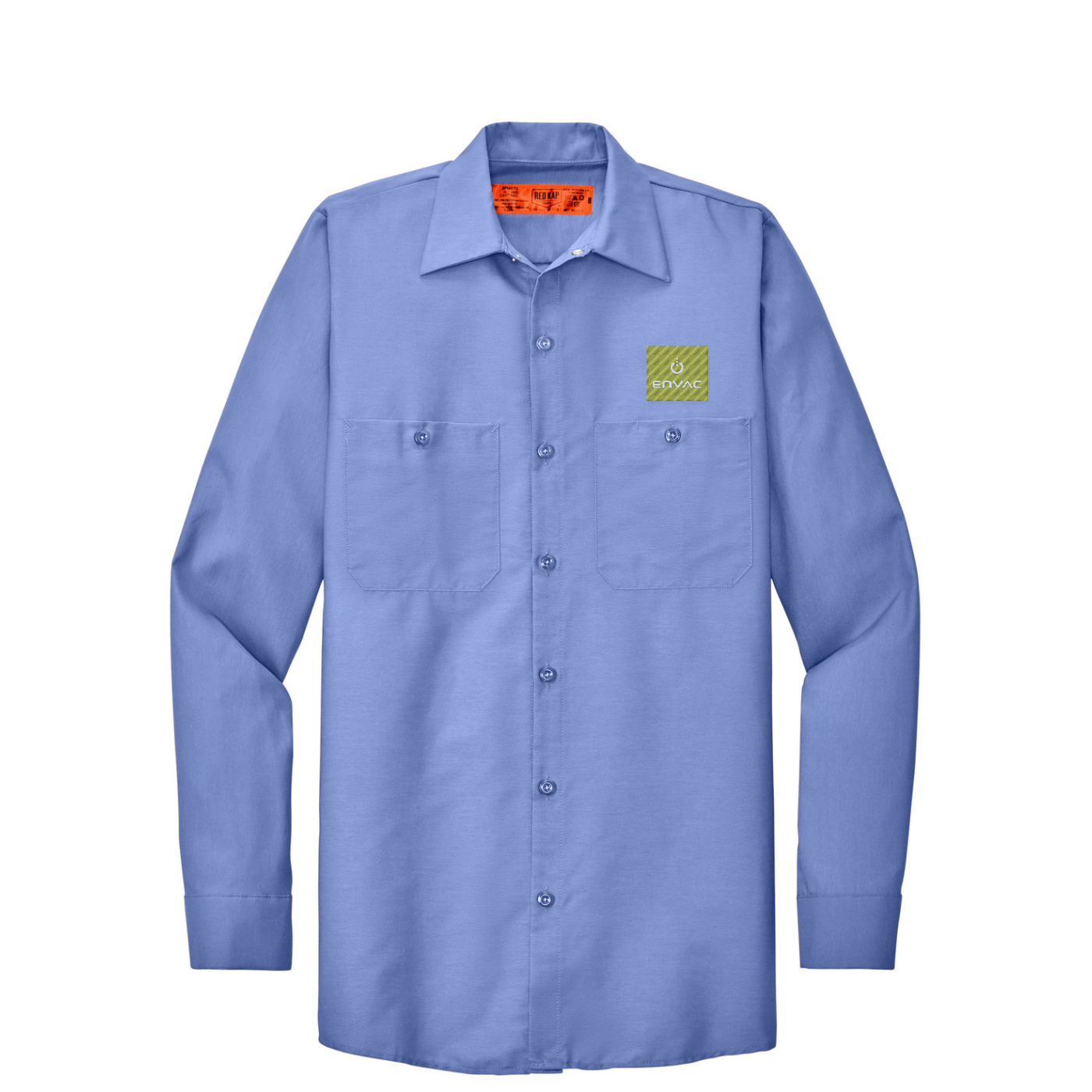 Red Kap Long Size  Long Sleeve Industrial Work Shirt — Light Blue