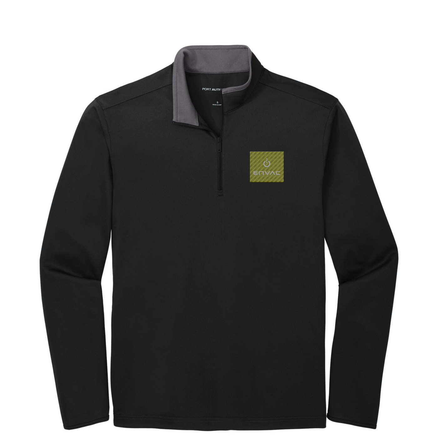Port Authority  Silk Touch  Performance 1/4-Zip — Black/ Steel Grey