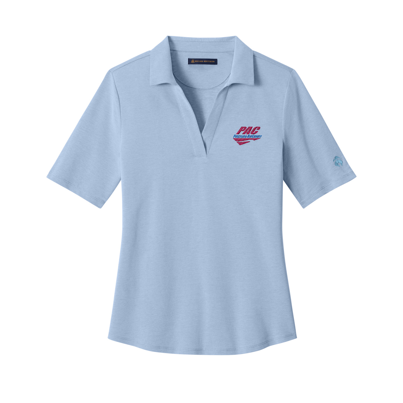 Brooks Brothers Women's Pinpoint Pique Polo - PAC — Newport Blue End On End