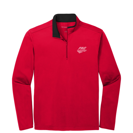 Port Authority  Silk Touch  Performance 1/4-Zip — Red/ Black