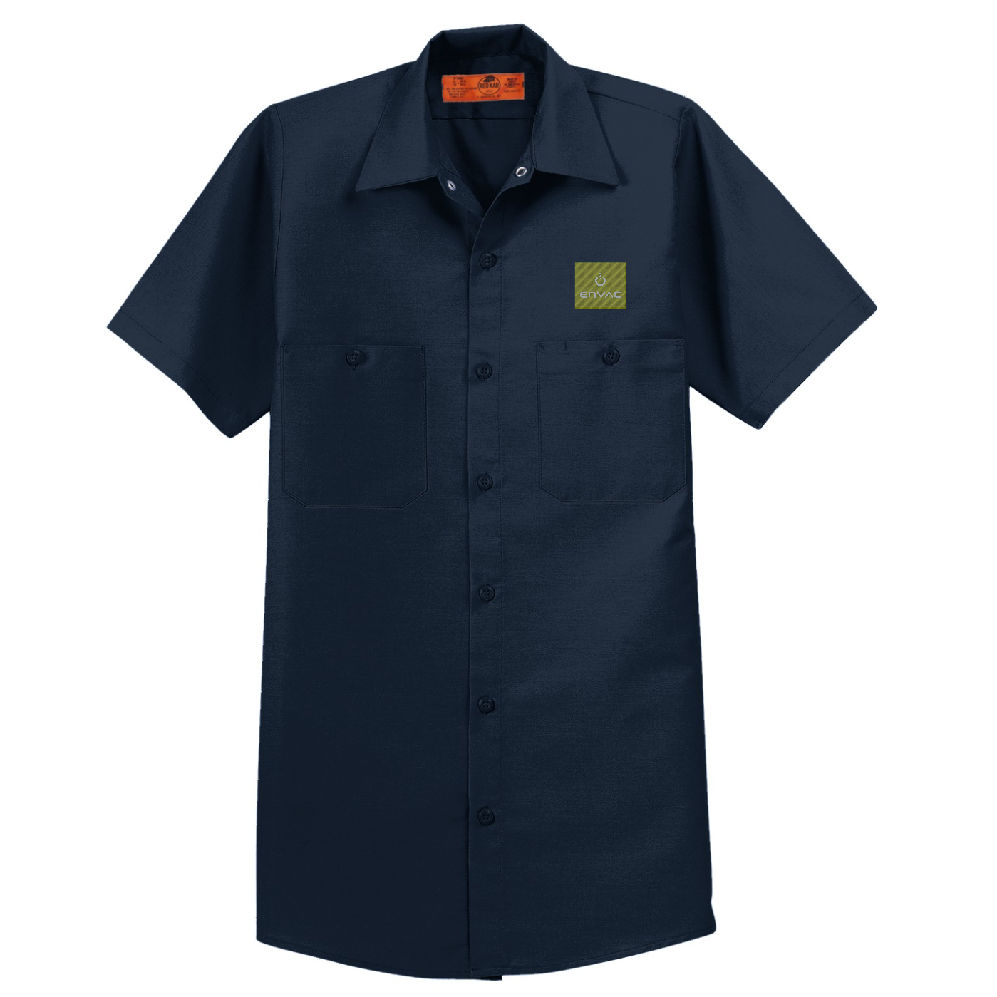 Red Kap Long Size  Short Sleeve Industrial Work Shirt — Navy