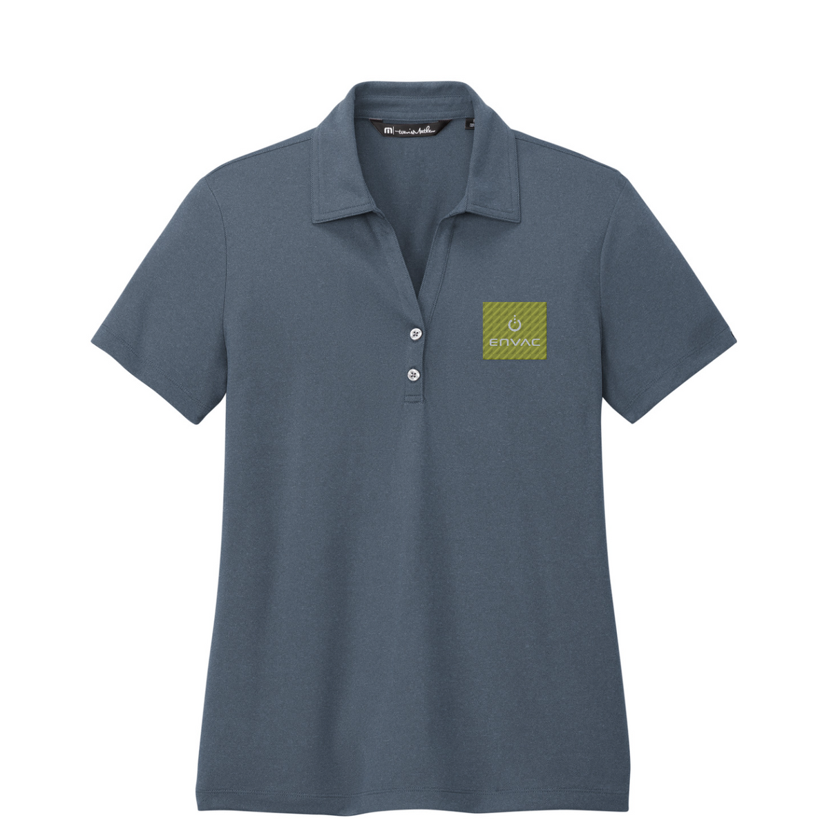 TravisMathew Women's Coto Performance Polo - Envac — Vintage Indigo/ Black