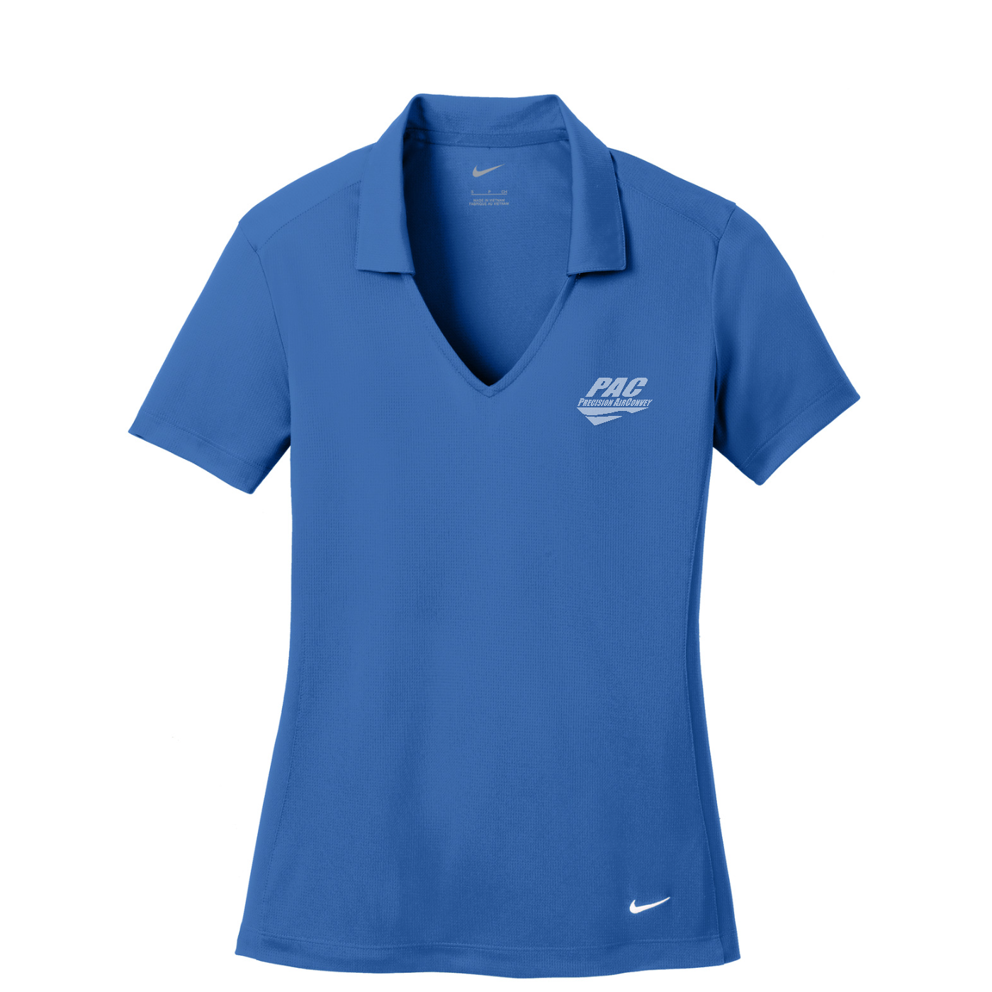 Nike Women's Dri-FIT Vertical Mesh Polo - PAC — Gym Blue