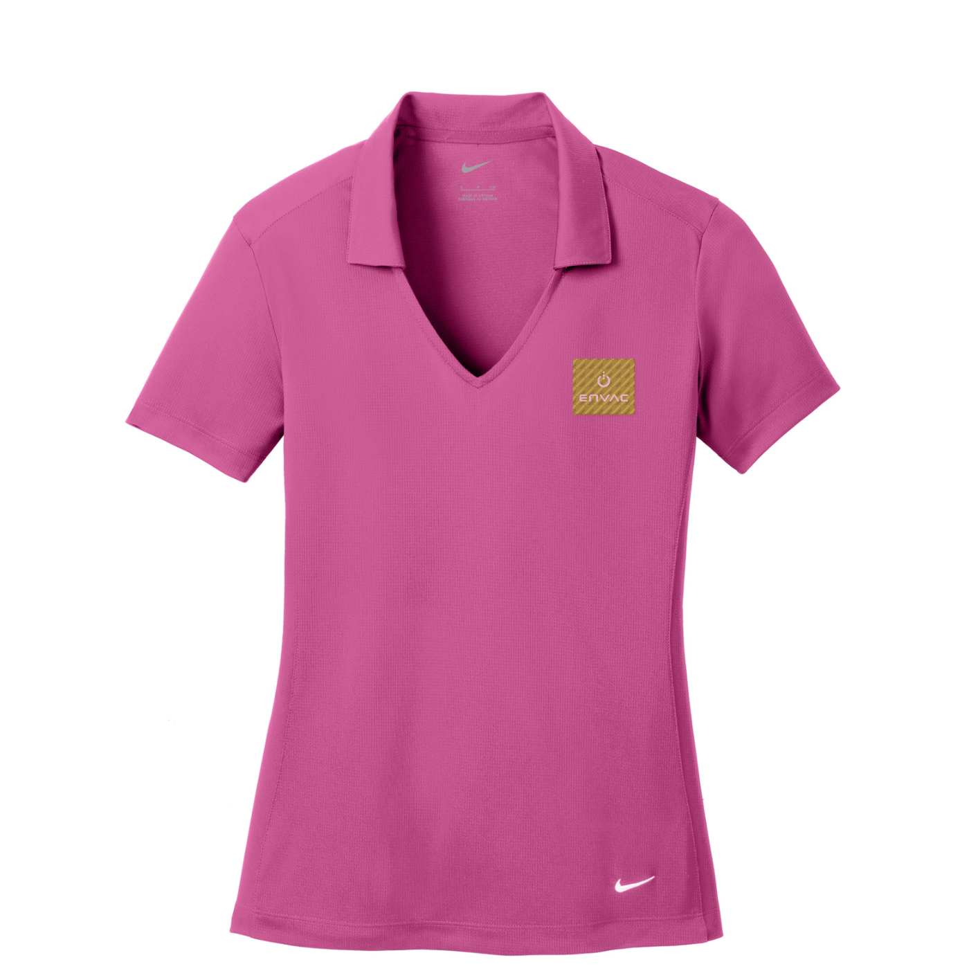 Nike Women's Dri-FIT Vertical Mesh Polo - Envac — Pink Fire