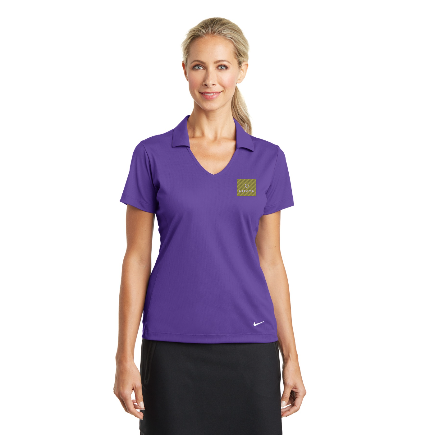 Nike Women's Dri-FIT Vertical Mesh Polo - Envac — model
