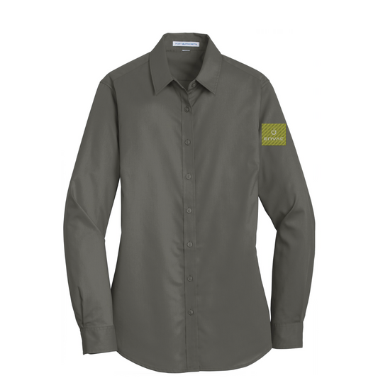 Port Authority Women's SuperPro Twill Shirt — Sterling Grey