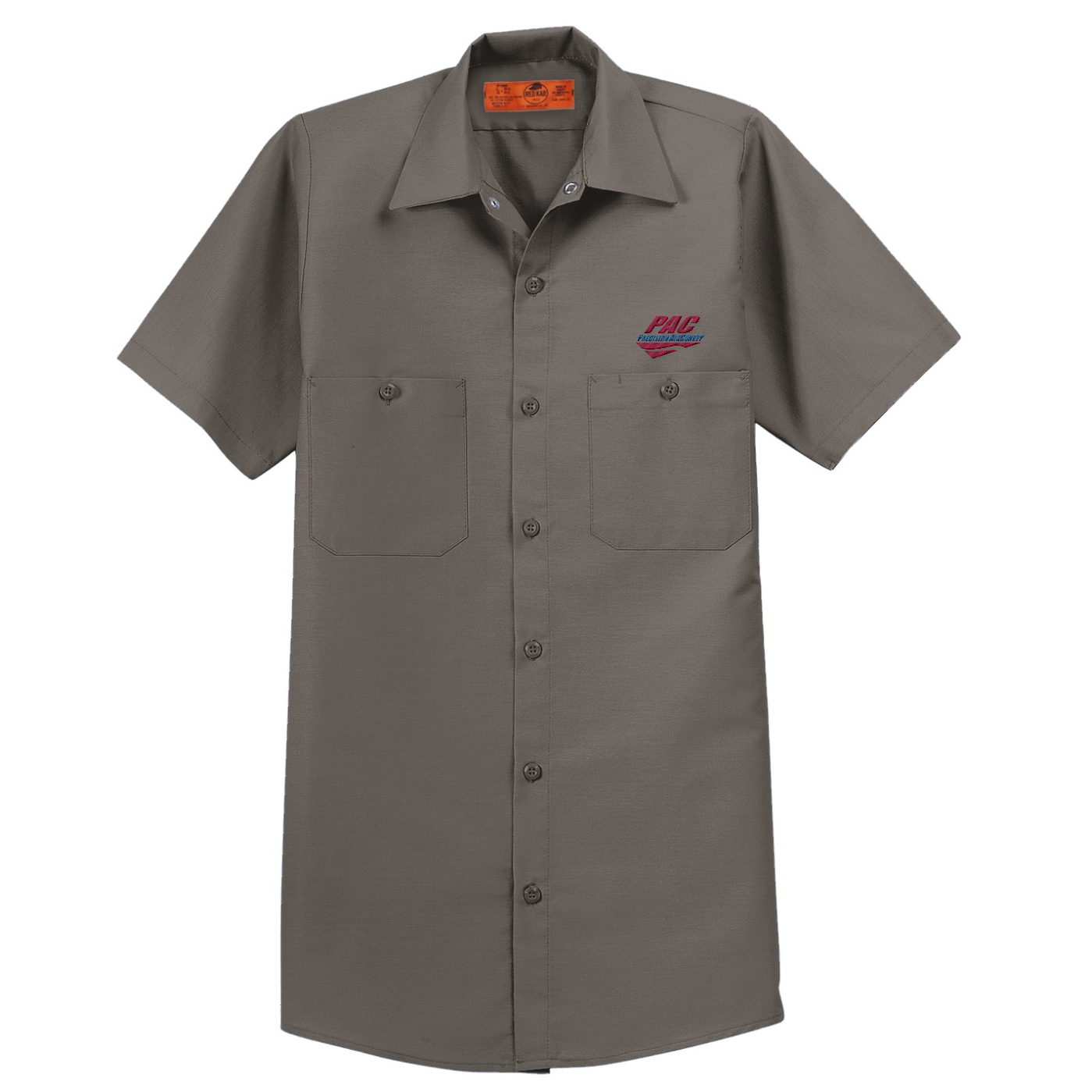 Red Kap Long Size  Short Sleeve Industrial Work Shirt — Grey