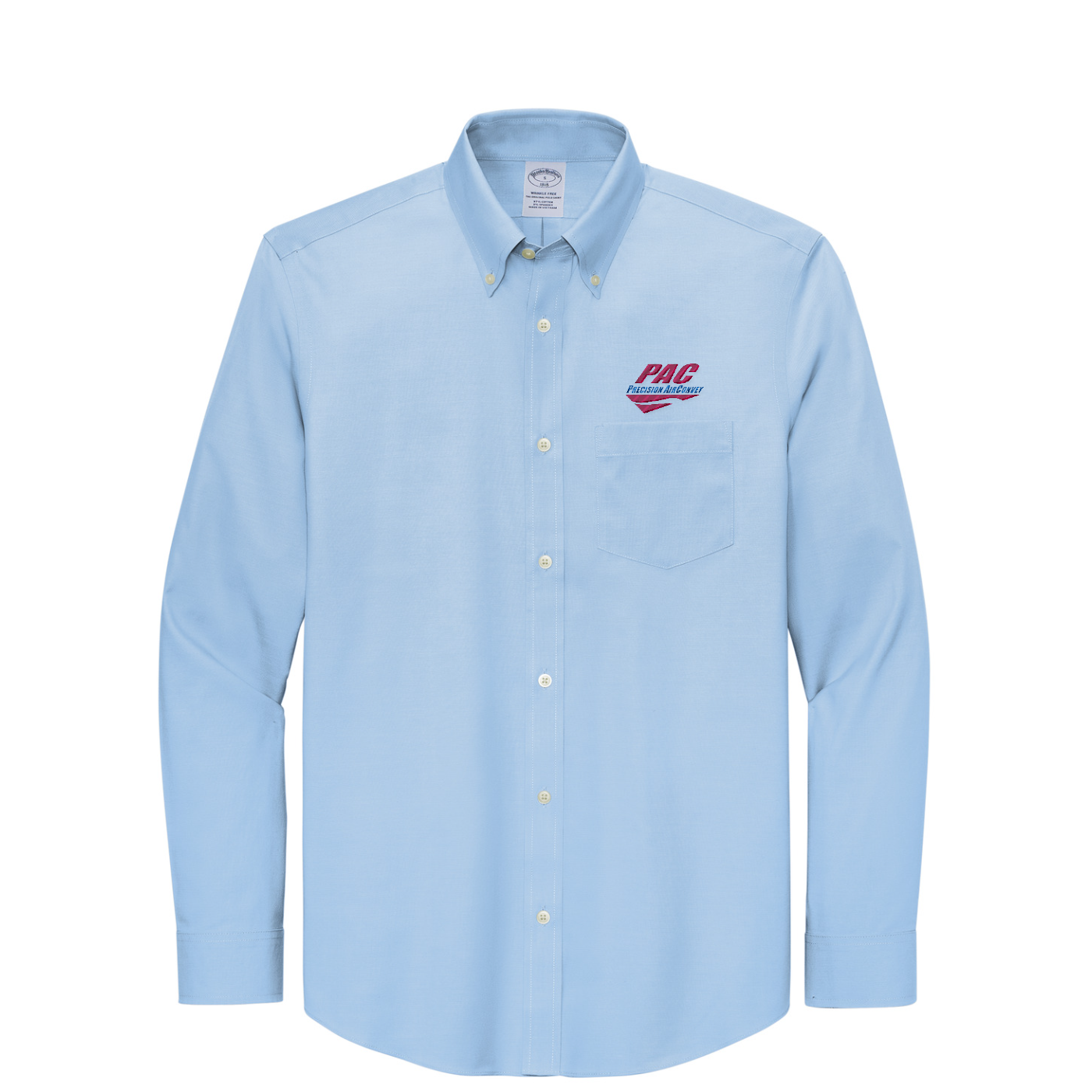 Brooks Brothers Wrinkle-Free Stretch Pinpoint Shirt — Newport Blue
