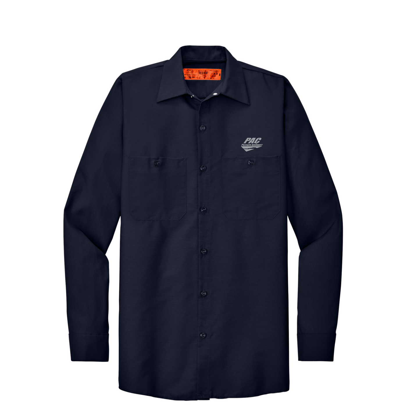 Red Kap Long Size  Long Sleeve Industrial Work Shirt — Navy
