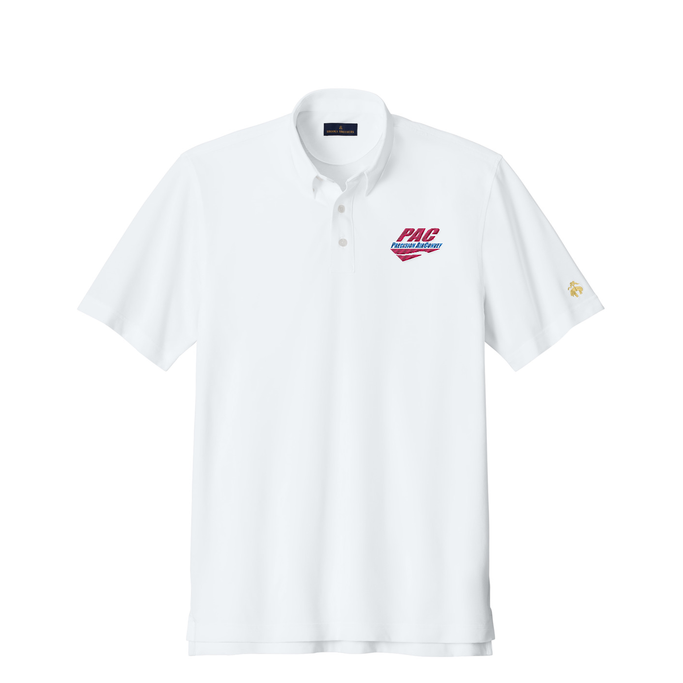 Brooks Brothers Pinpoint Pique Dress Polo - PAC — White