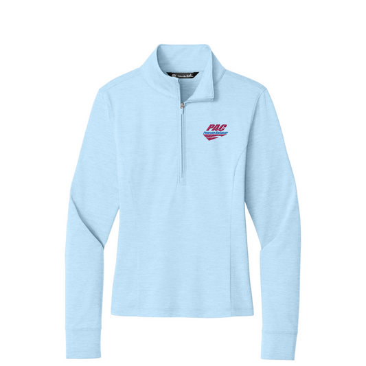 TravisMathew Women's Onward 1/2-Zip — Airy Blue Heather