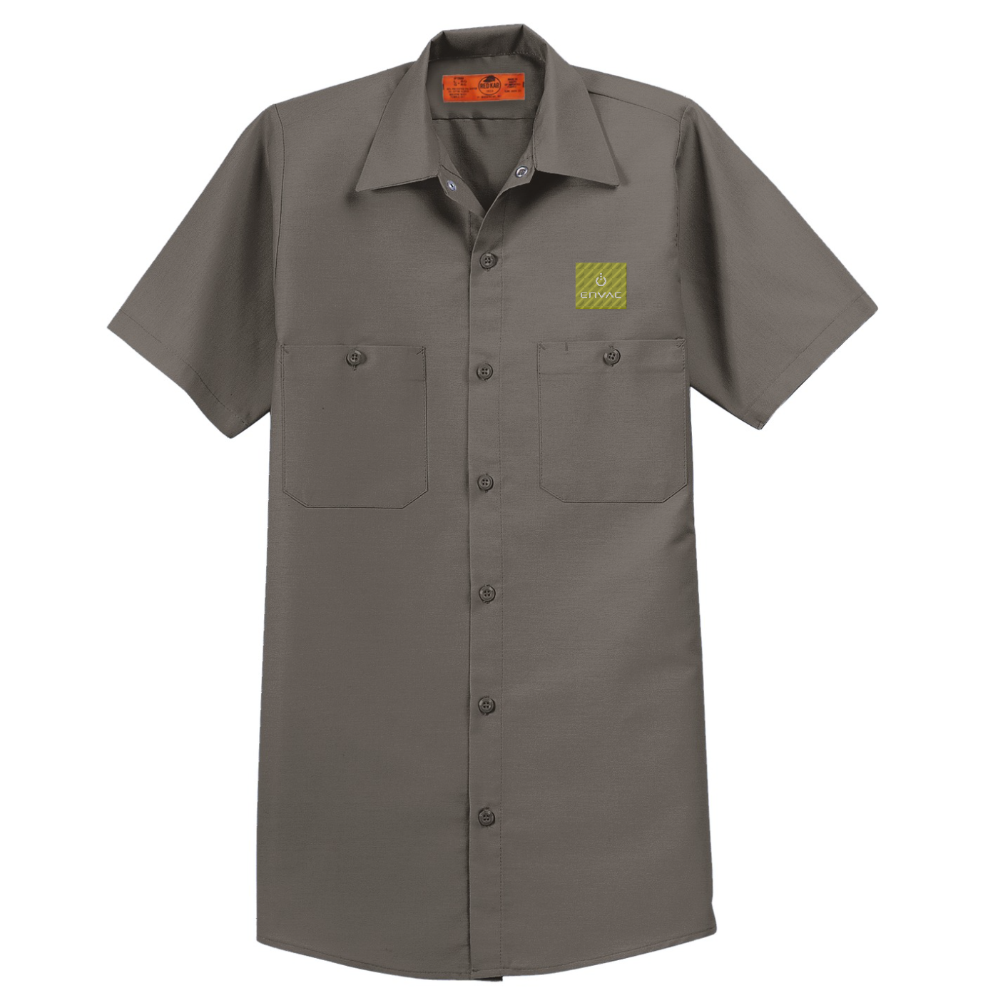 Red Kap Long Size  Short Sleeve Industrial Work Shirt — Grey