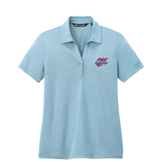 TravisMathew Women's Coto Performance Polo - PAC — Brilliant Blue Heather