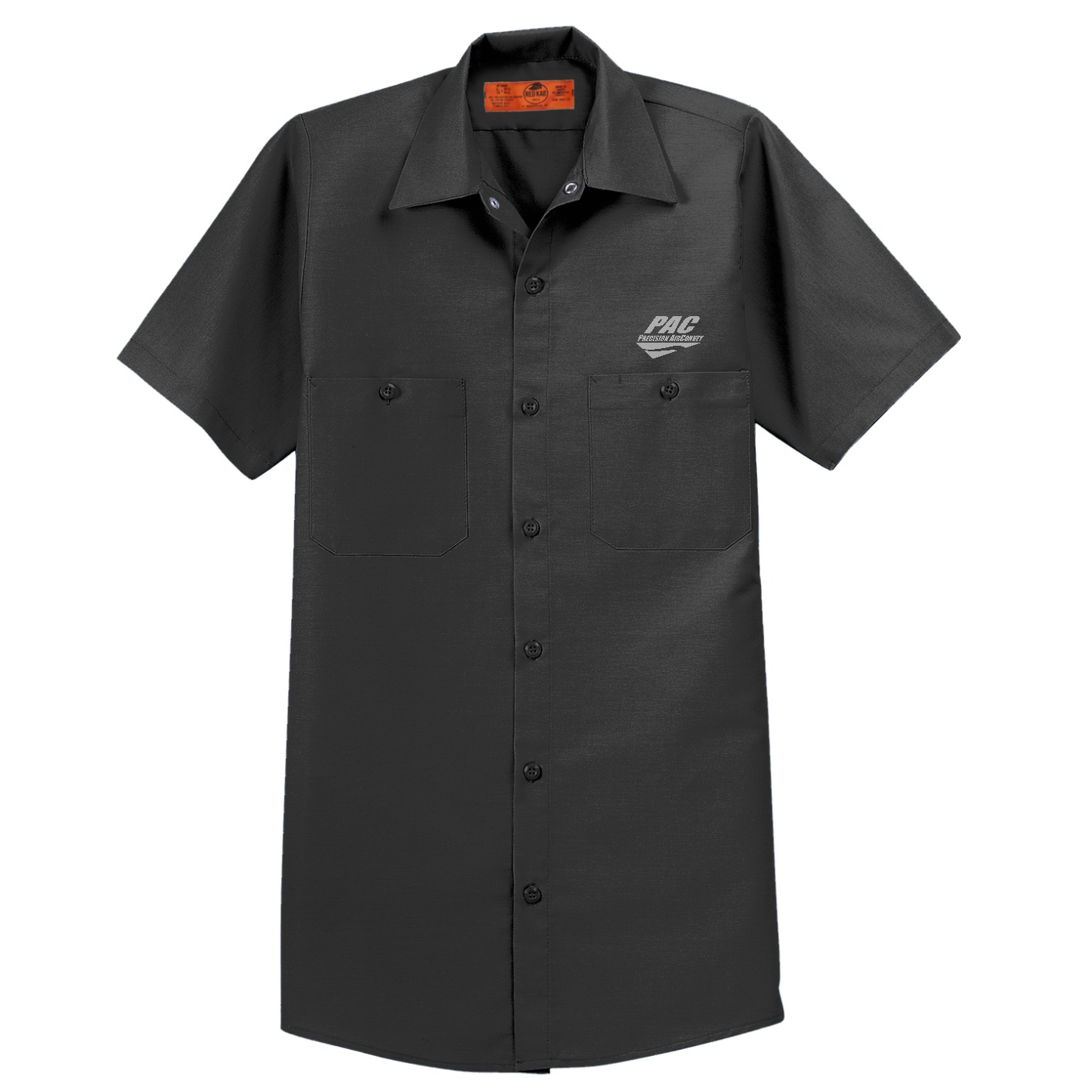 Red Kap Long Size  Short Sleeve Industrial Work Shirt — Light Grey