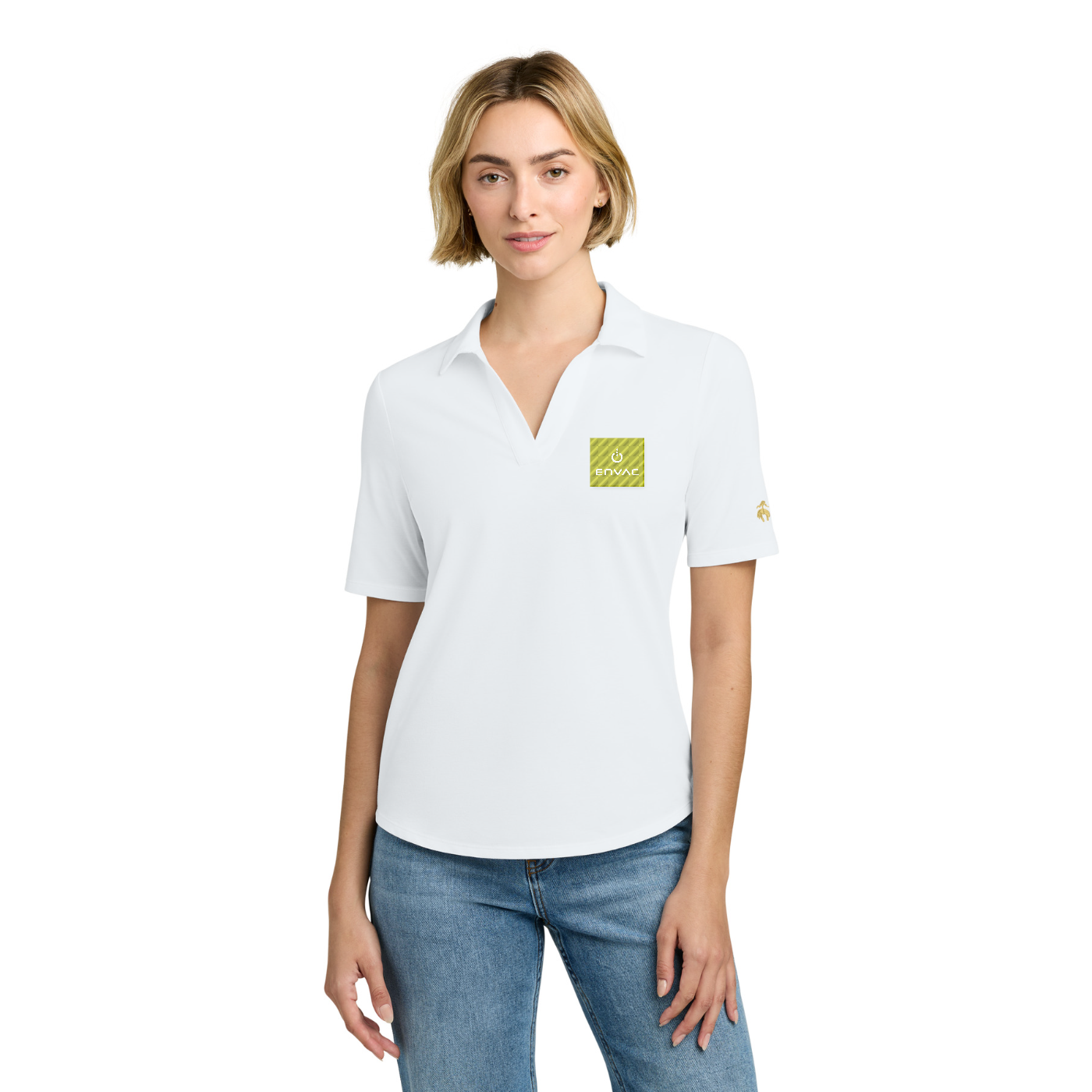 Brooks Brothers Women's Pinpoint Pique Polo - Envac — model