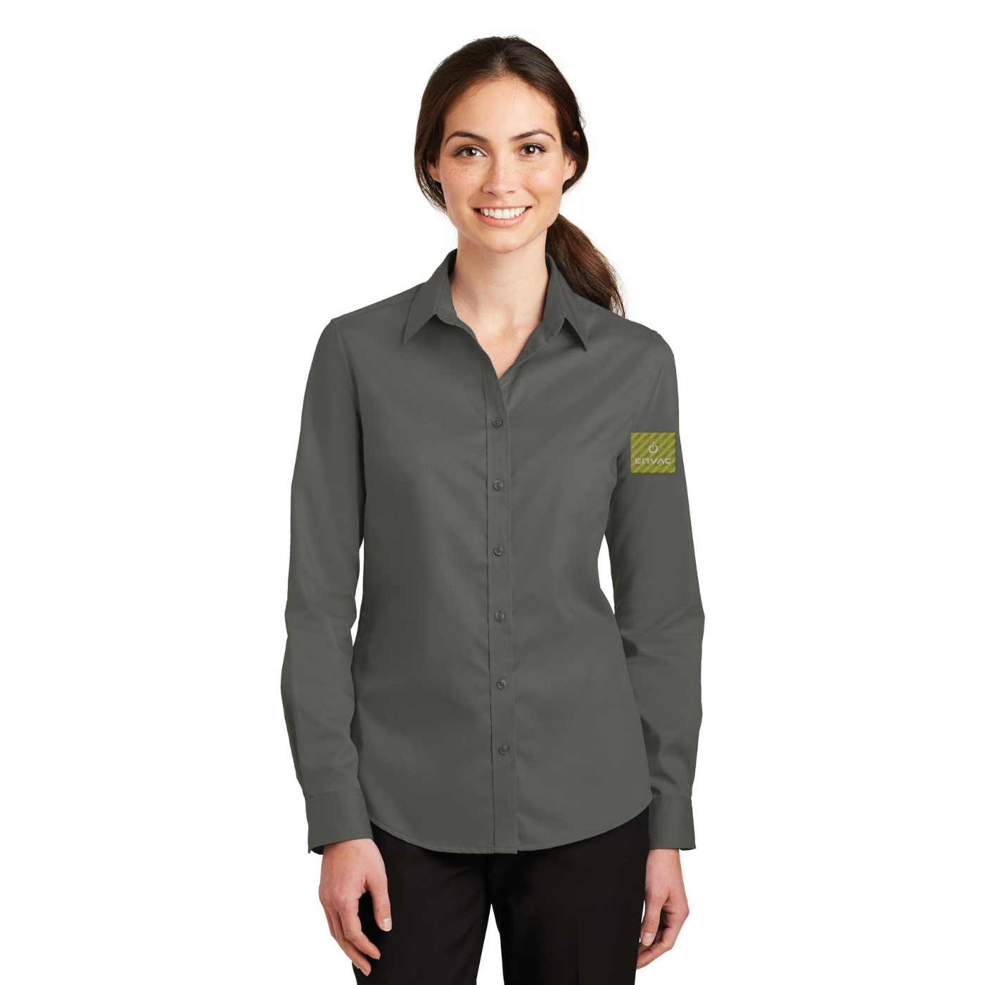 Port Authority Women's SuperPro Twill Shirt — model