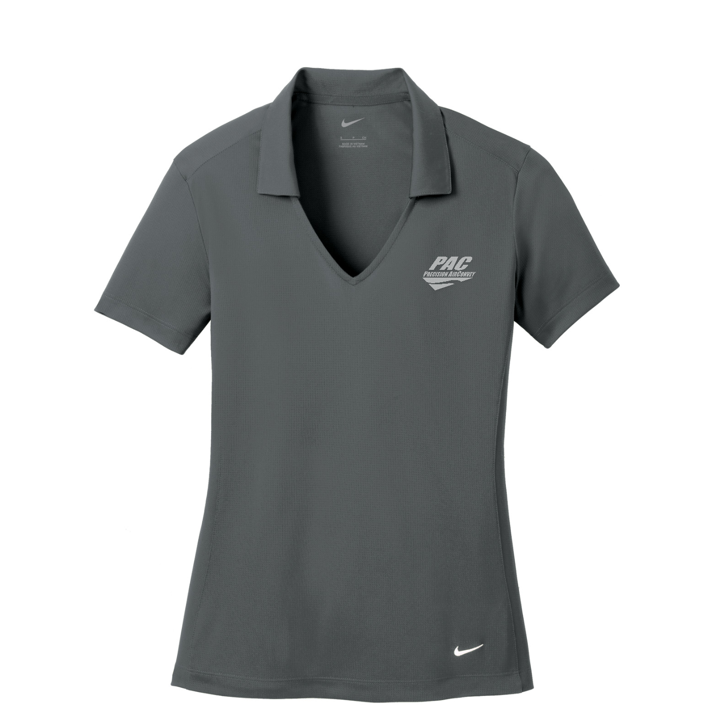 Nike Women's Dri-FIT Vertical Mesh Polo - PAC — Anthracite