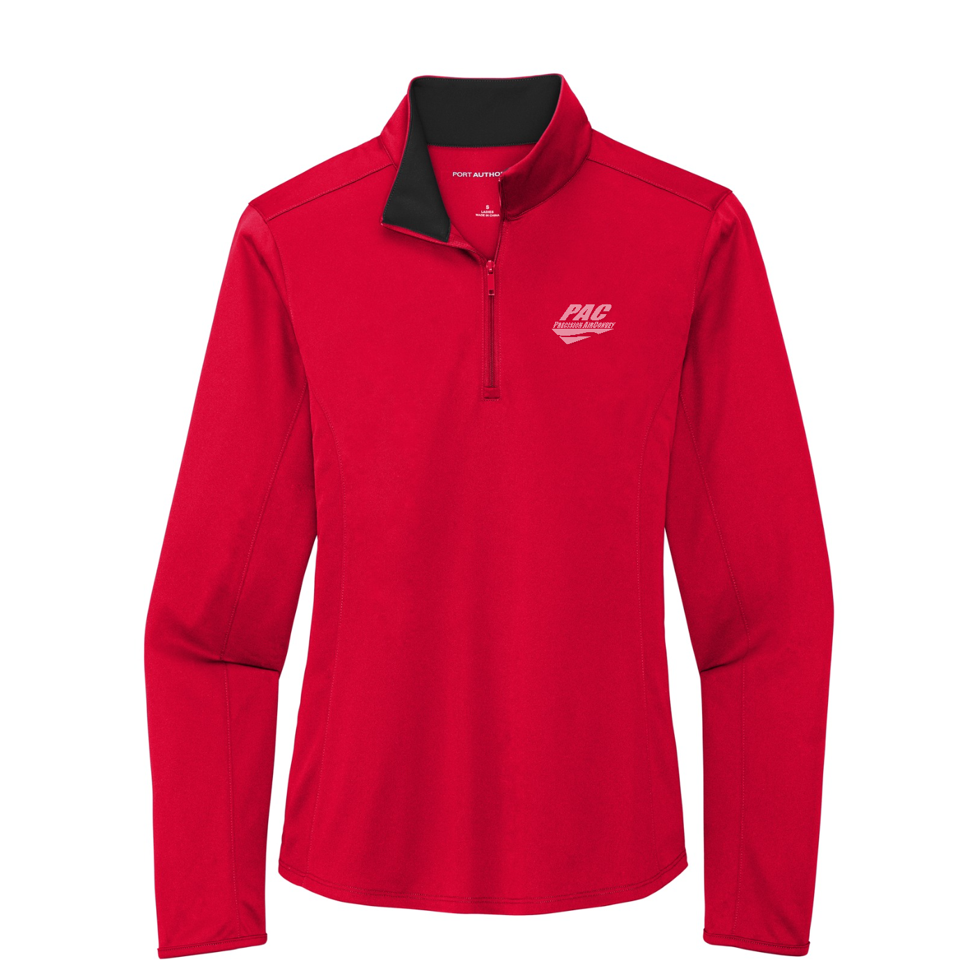 Port Authority  Women's Silk Touch  Performance 1/4-Zip — Red/ Black