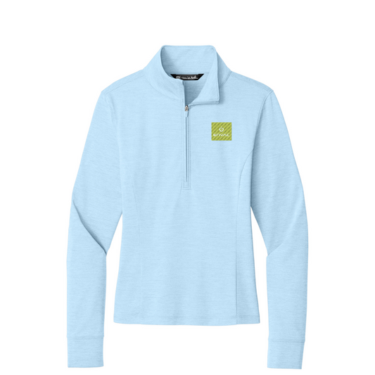TravisMathew Women's Onward 1/2-Zip — Airy Blue Heather